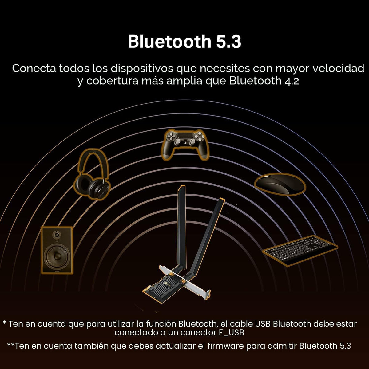 TP-Link WiFi 6E Intel AX210 AXE5400 PCIe tarjeta WiFi para PC de es...