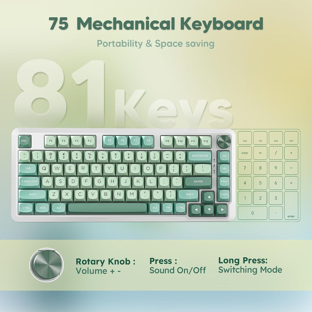 Redragon K681 Teclado mecánico inalámbrico, teclado de juego RGB mo...