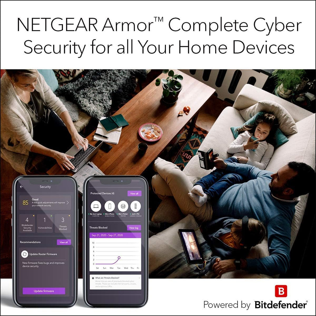 NETGEAR Nighthawk 5-Stream AX5 WiFi 6 Router (RAX43) AX4200 Velocid...