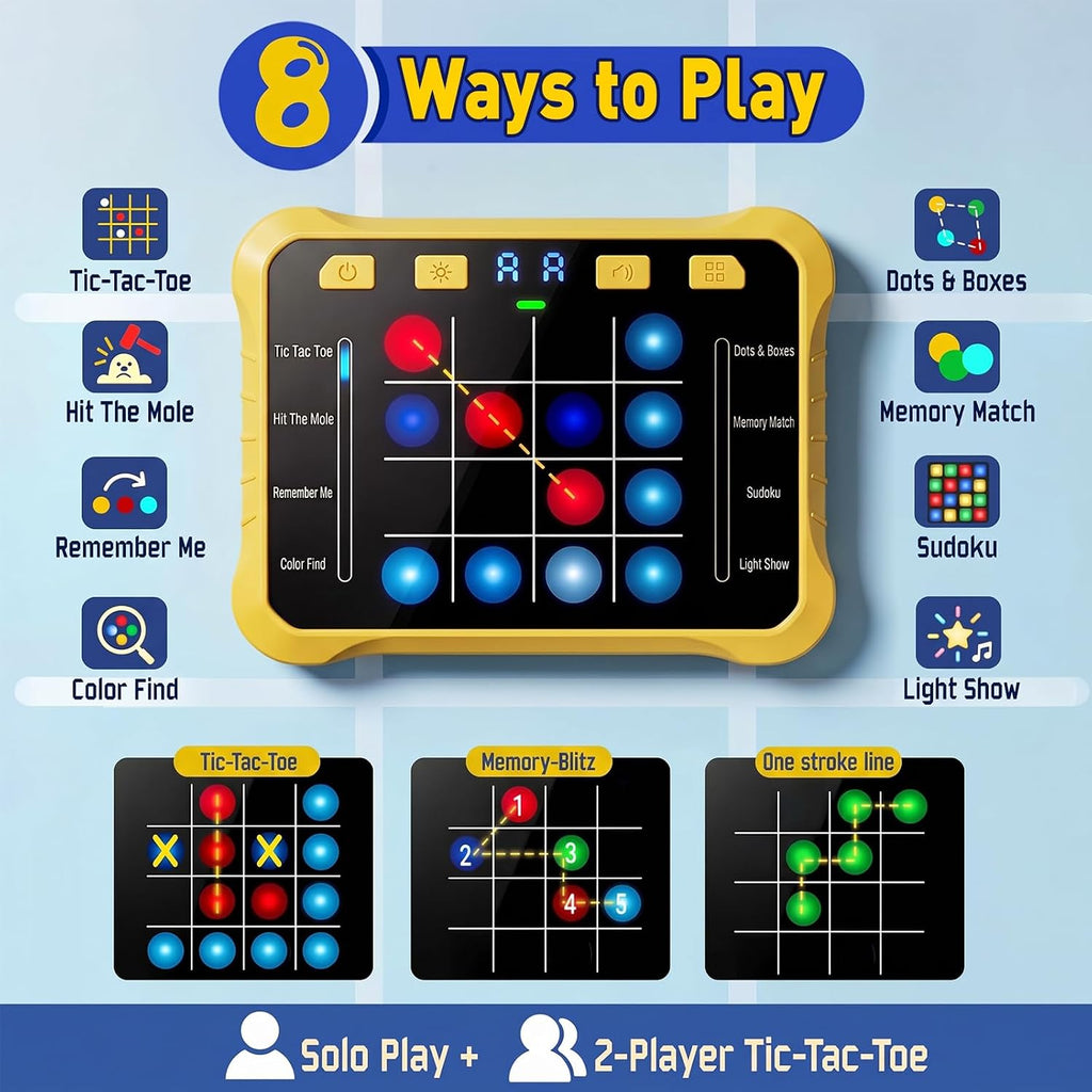 Juegos electrónicos de mano 8 en 1 para niños a partir de 4 años