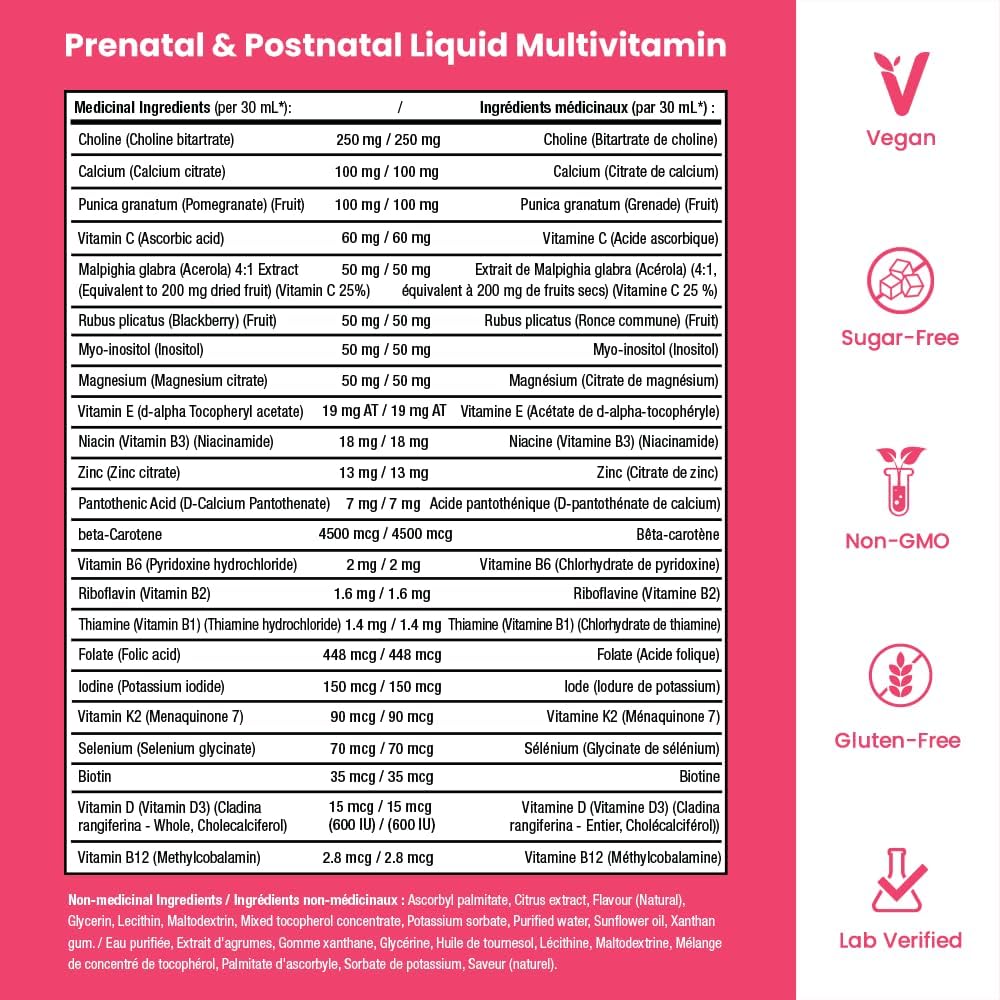 Mother's Promise Multivitamínico prenatal y posnatal para mujer...