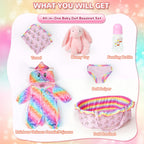 ARTST Accesorios de Muñeca Bebé Reborn con Moisés, Conjunto de Ropa