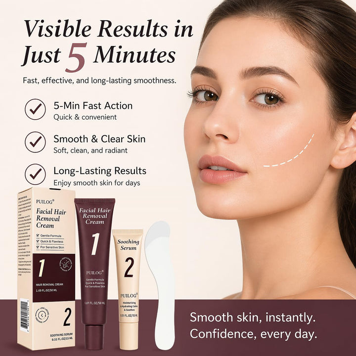 Kit de depilación facial suave para mujeres \u2013 Removedor de vel...