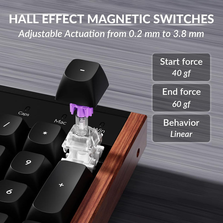 Keychron K10 HE Hall Effect Keyboard Wireless, Magnetic Switch Hot...