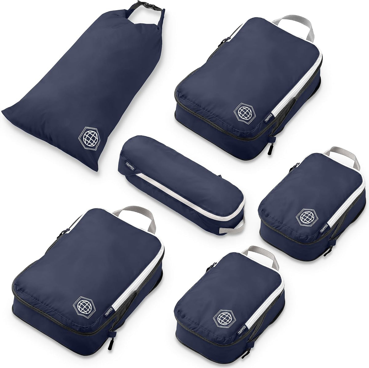 TRIPPED Travel Gear Paquete de 6 cubos de compresión para equipaje de mano