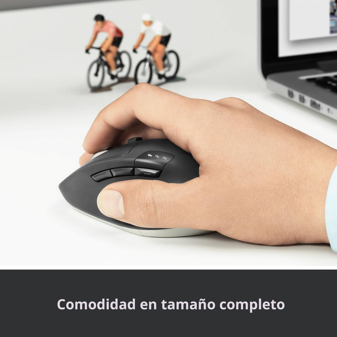 Logitech M720 - Ratón inalámbrico de triatlón, Bluetooth, receptor...