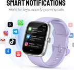 Reloj inteligente para mujer, rastreador de fitness HD de 1.83 pulgadas (respuesta/hacer llamadas) con monitor de frecuencia cardíaca 24/7/sueño/SpO2, resistente al agua IP68, más de 100 modos