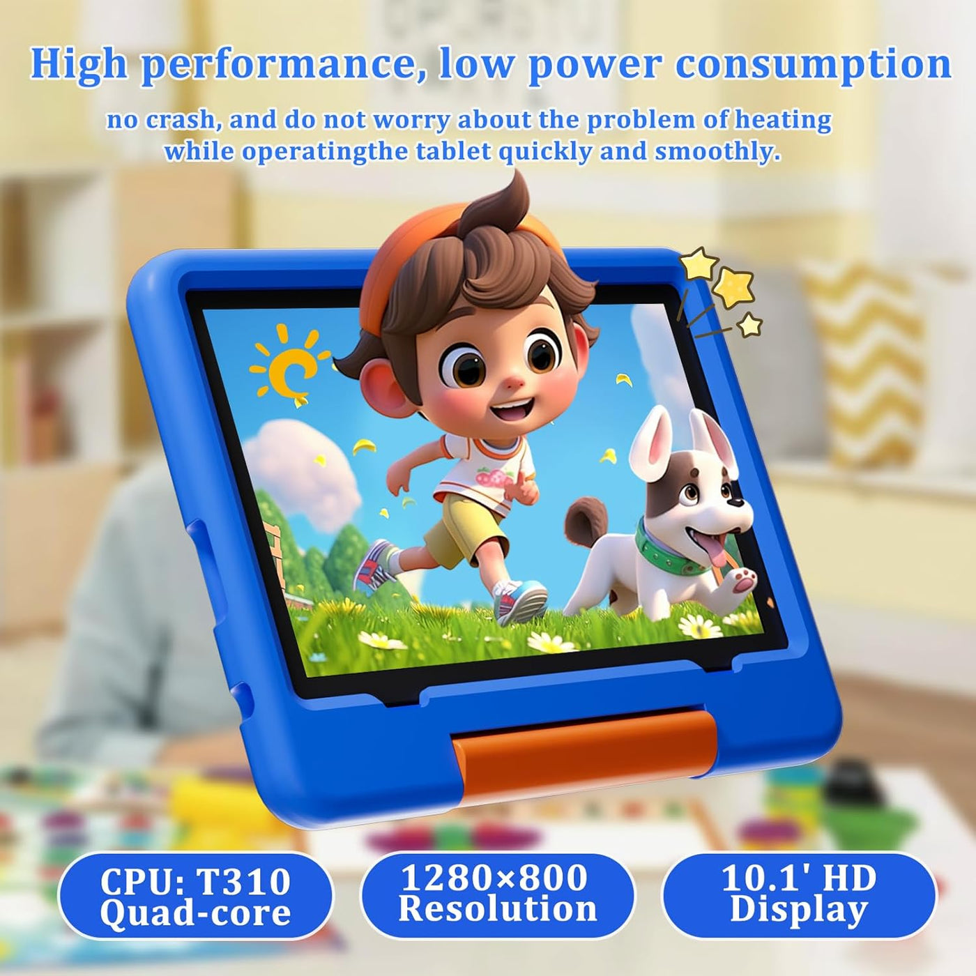 PEICHENG Tablet para niños con funda protectora EVA, Android 15.0 P...