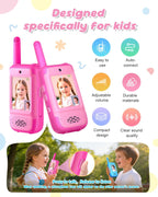 Walkie Talkies de video para niños, juguetes para niñas de 3 a 12 a...