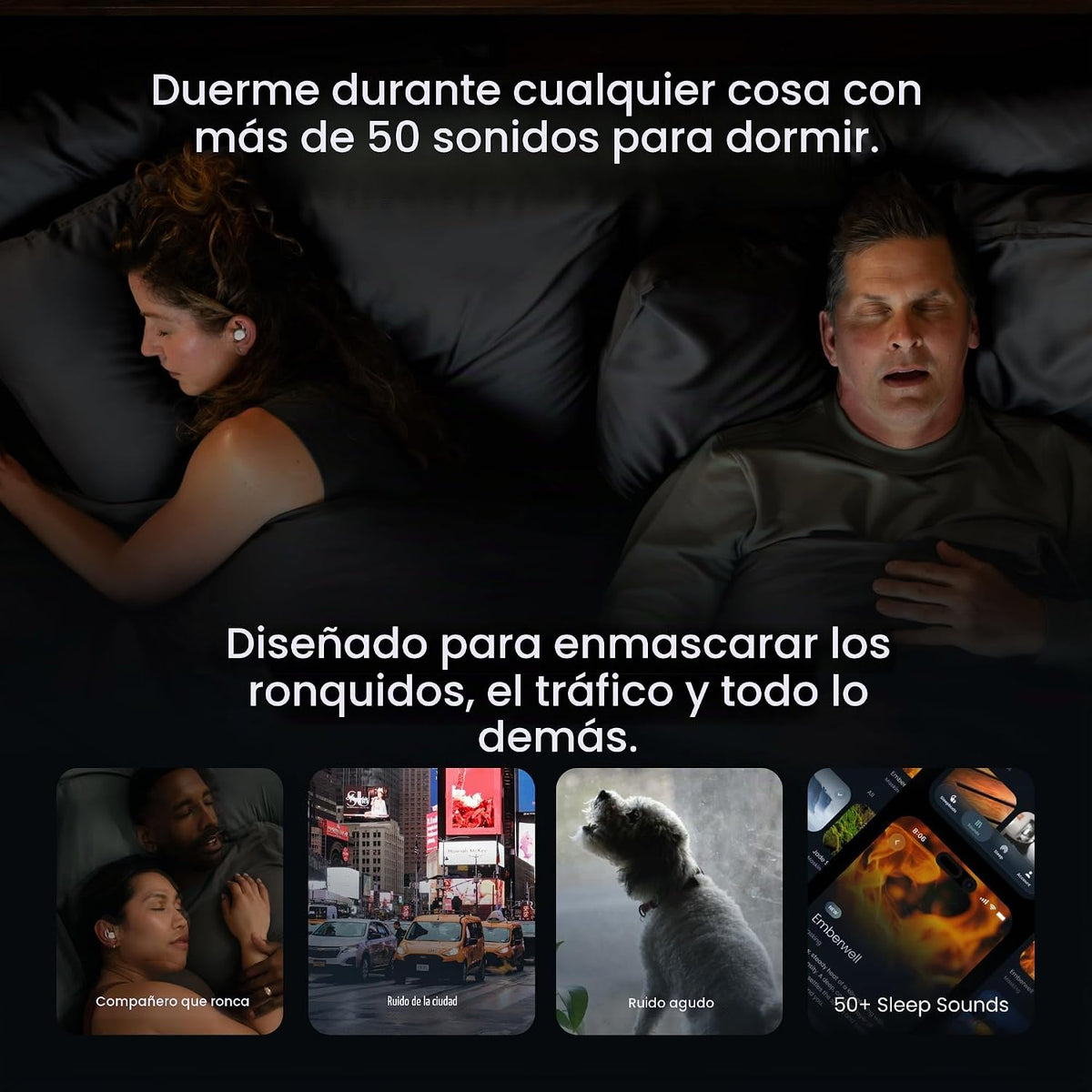 Ozlo Sleepbuds® 2 - Auriculares para dormir, ronquidos y audífonos con