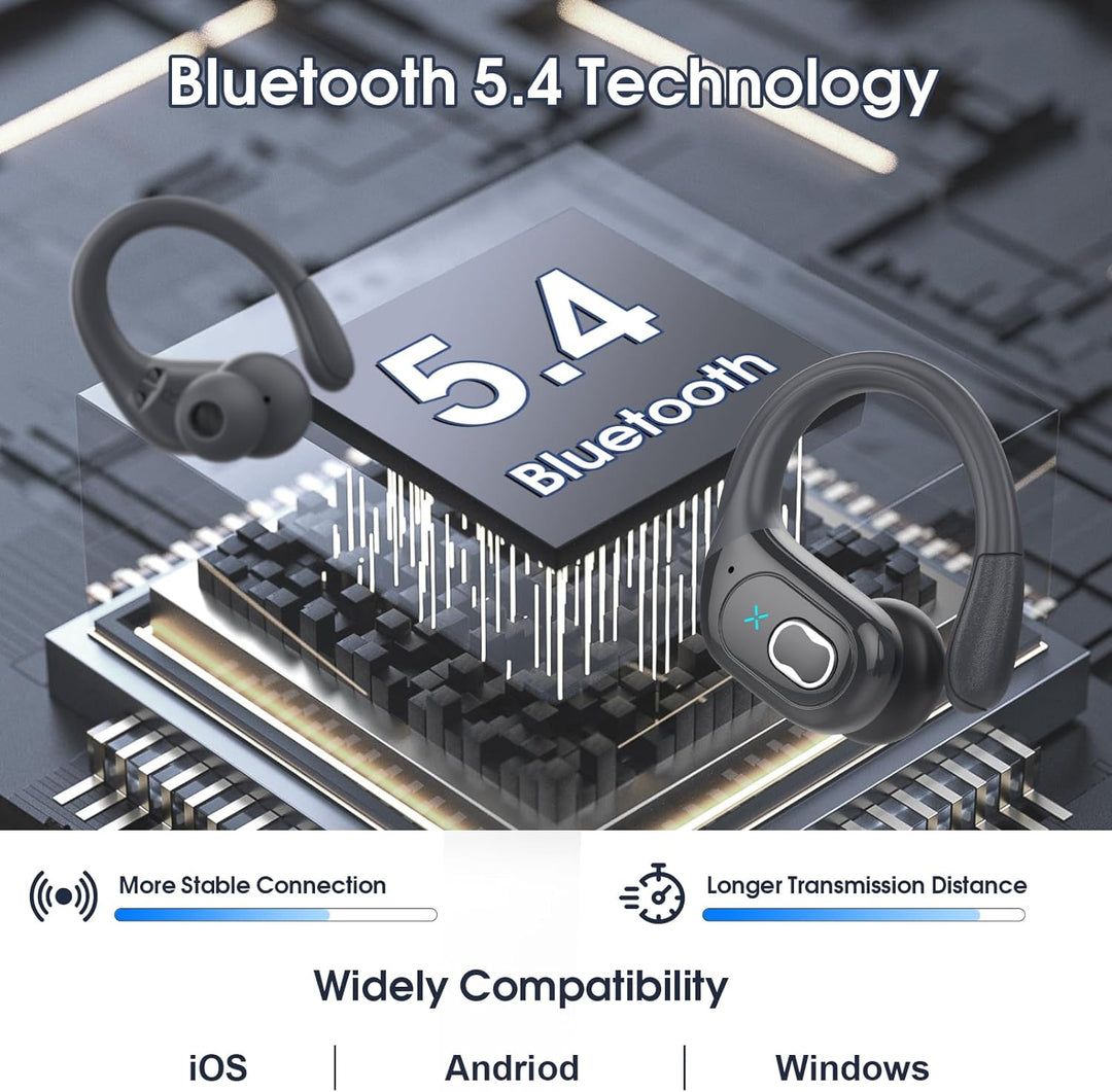Aptkdoe Auriculares Inalámbricos 75hrs Bluetooth 5.4 Auriculares De...