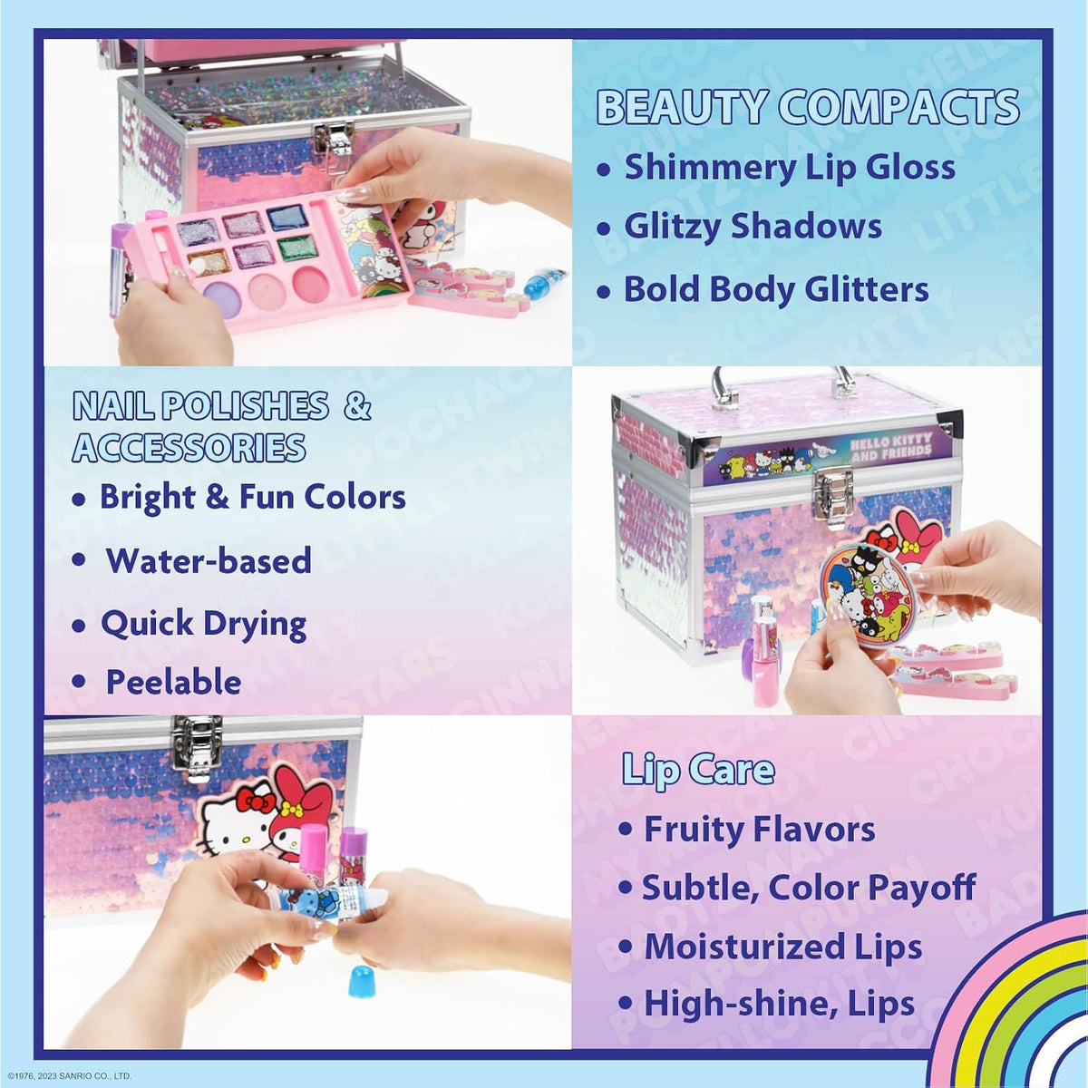 Hello Kitty - Juego de belleza con maquillaje lavable, a partir de 3 años