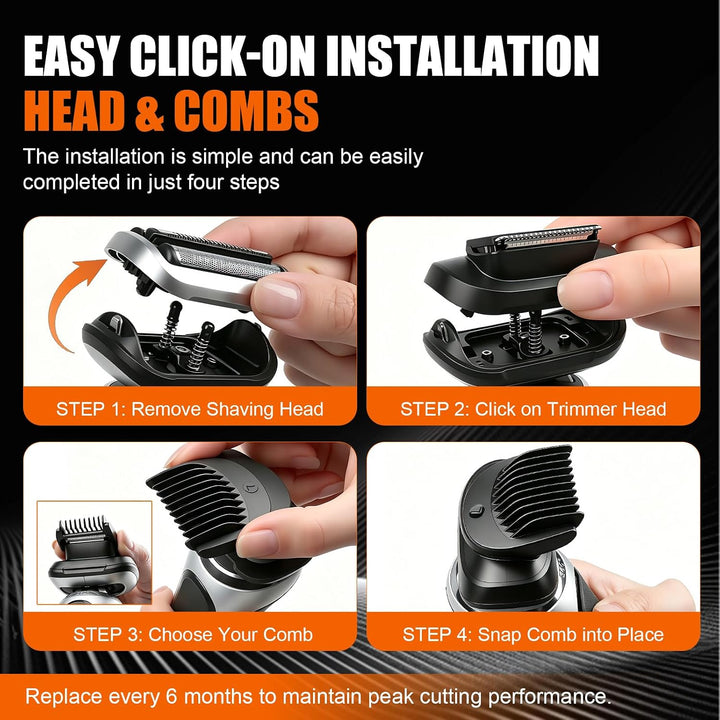 Accesorio de cabezal recortador de barba compatible con Braun Serie...