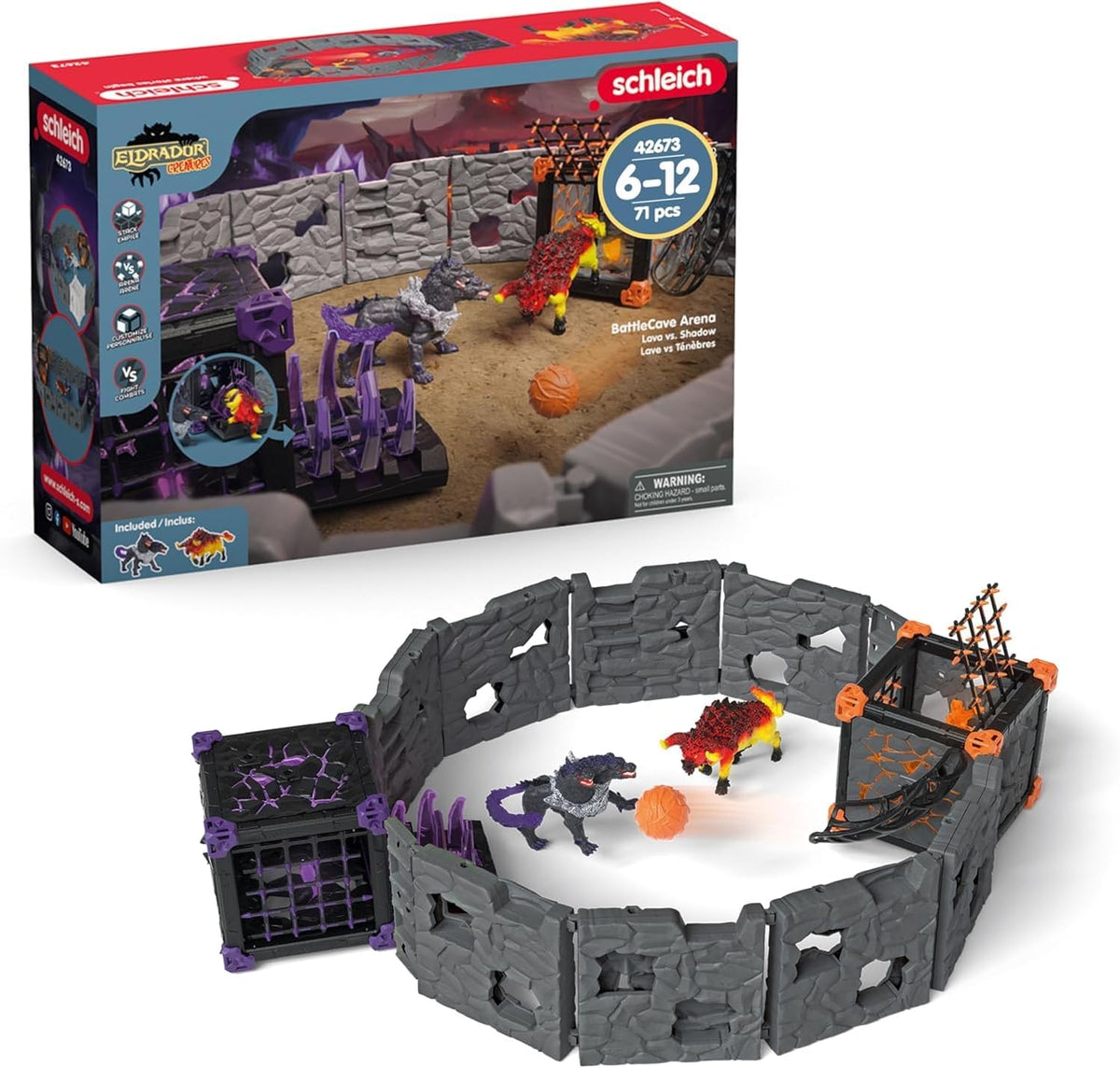 Schleich Eldrador - Arena Battlecave 71 piezas: Lava Vs. Shadow | 42673