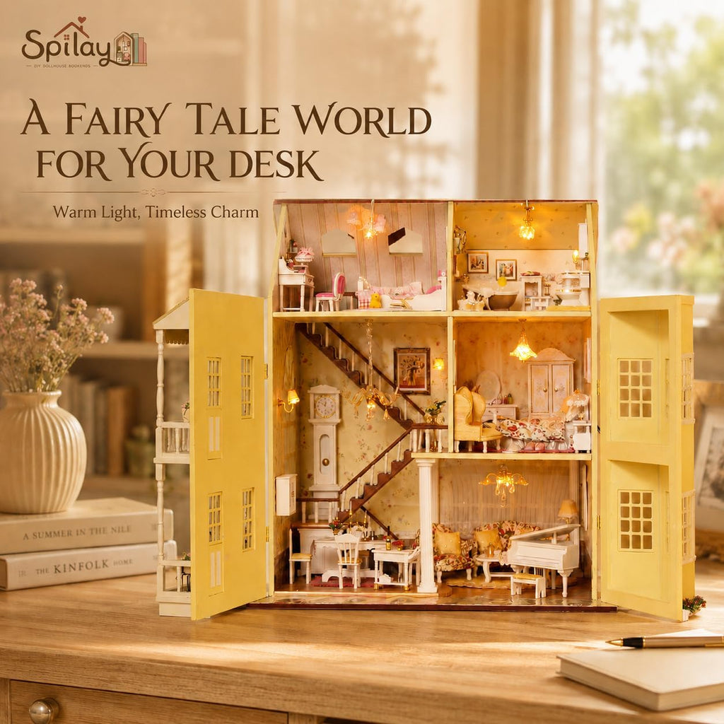 Spilay Kit de Casa en Miniatura DIY para Adultos, Kit de Construcción de Casa de Muñecas en Miniatura