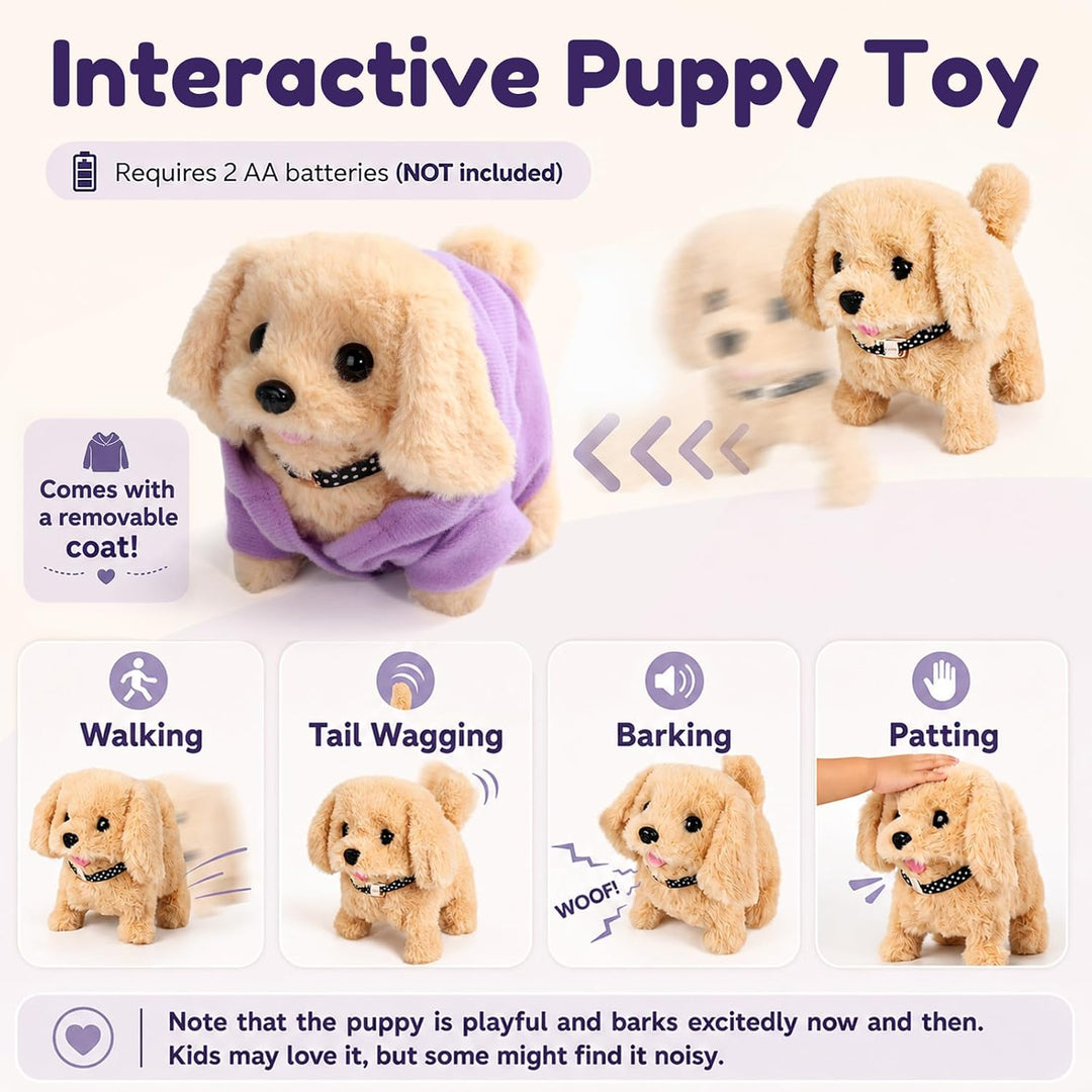 17 juguetes robot para perros para niñas de 3, 4, 5, 6 años, mini r...