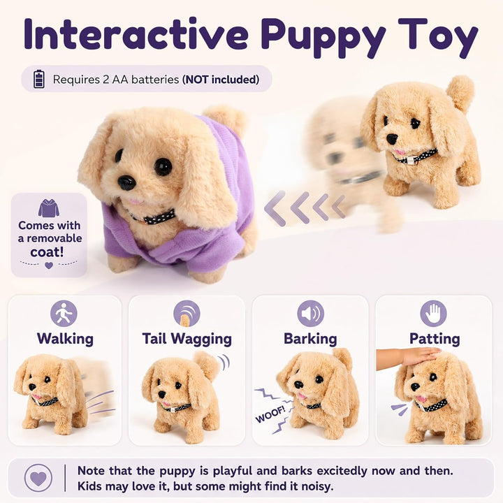 17 juguetes robot para perros para niñas de 3, 4, 5, 6 años, mini r...