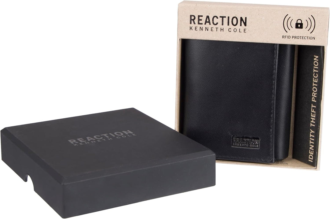 Kenneth Cole - Billetera para hombre de cuero RFID, diseño delgado...