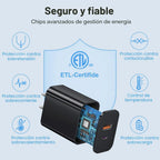 Bloque de carga USB C, cargador tipo C, cargador de pared de 20 W, paquete de 4 para iPhone 16/16 Plus/16 Pro/16 Pro Max/iPhone 15/15 Pro/15 Pro Max/14/13/12 Pro/Samsung//Android (negro)