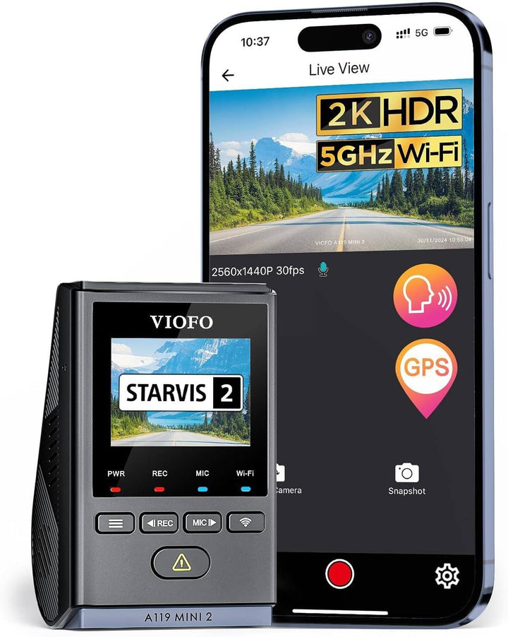VIOFO Dash Cam A119 Mini 2 sensor STARVIS 2 2K 60 fps/HDR