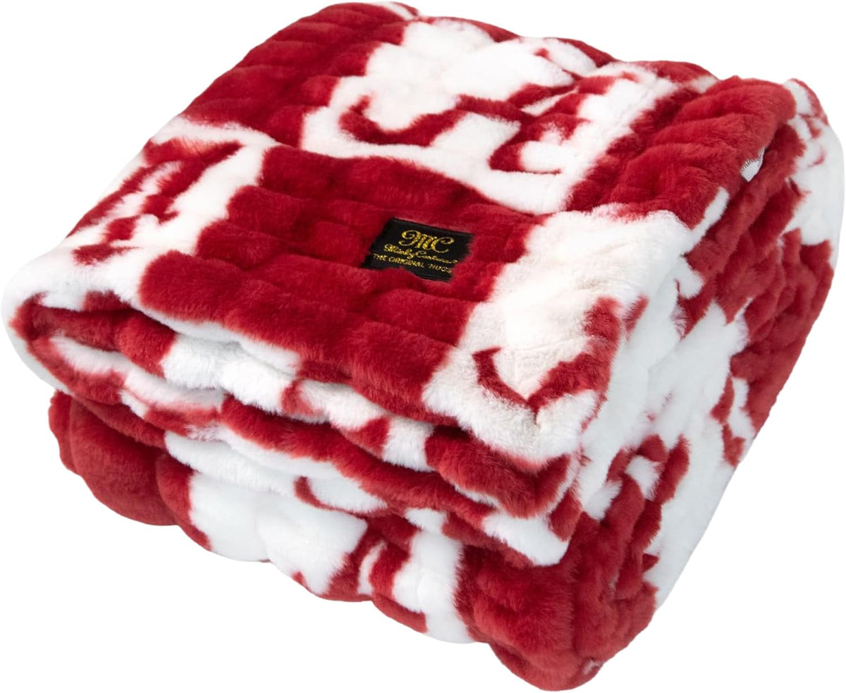 Minky Couture Manta de abrazos de felpa extra, Alabama Crimson Tide, adulto
