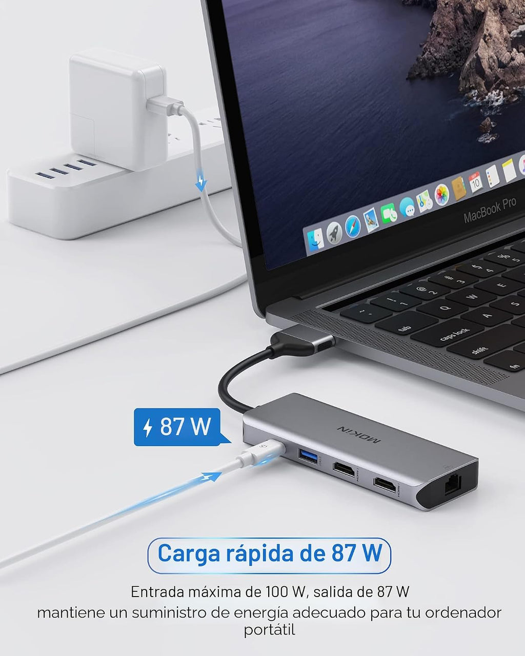 MOKiN Estación de acoplamiento para MacBook Pro, adaptador HDMI de doble