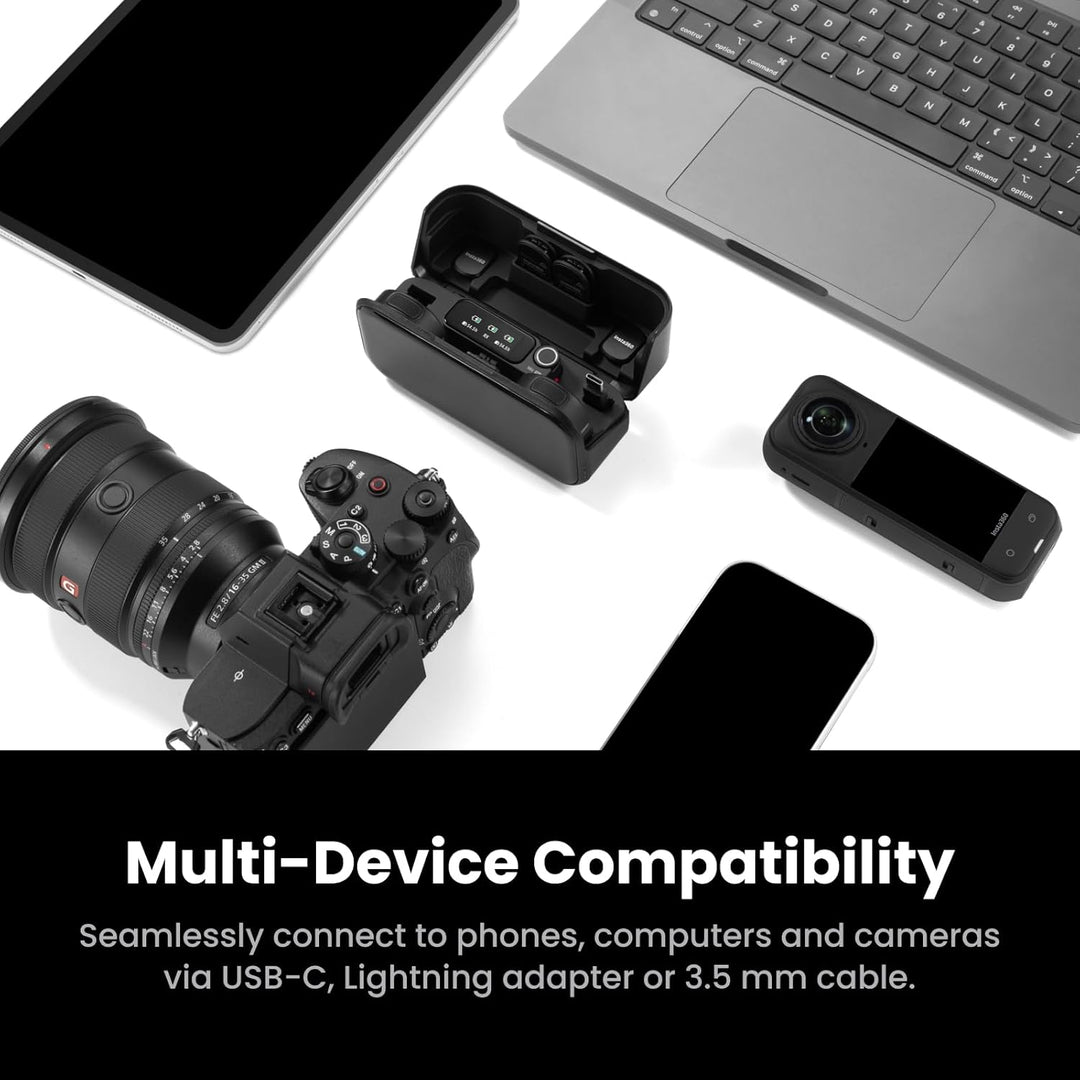 Insta360 Mic Pro (1 TX + 1 RX), mini micrófono Lavalier inalámbrico...