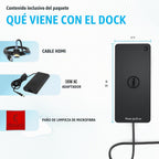 Estación de acoplamiento D6000 Dell para doble monitor con USB 3.0 y USB C - Muelle universal con 130W y cable HDMI (Reacondicionado)