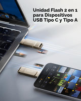 Lexar D40E 128GB Dual USB 3.2 Gen 1 Tipo-C Unidad Flash de Salto, U...