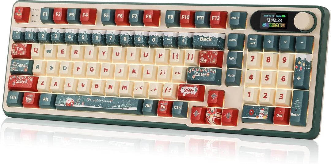 RK ROYAL KLUDGE Teclado mecánico S98 con pantalla inteligente y per...