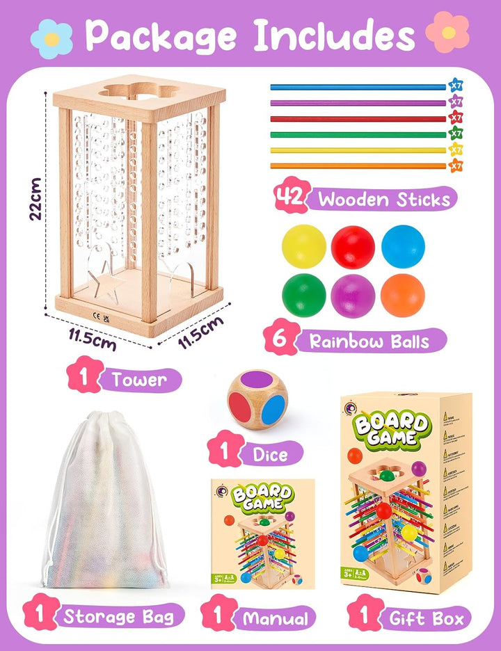 Montessori - Juego de mesa de madera para niños de 4 a 6 años, educ...