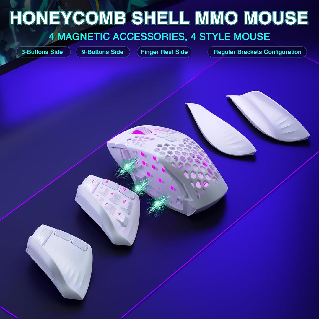 SOLAKAKA SM809 Pro - Mouse para juegos con 9 botones laterales, mou...