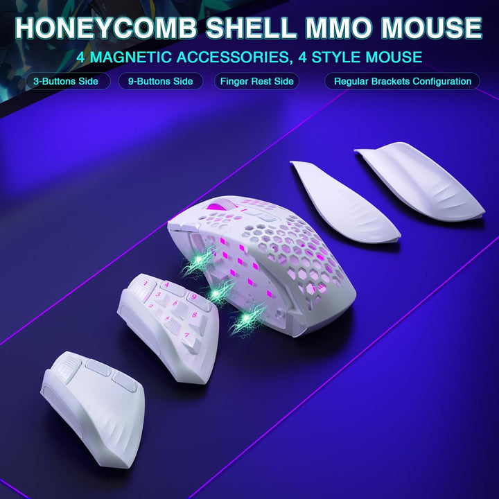 SOLAKAKA SM809 Pro - Mouse para juegos con 9 botones laterales, mou...