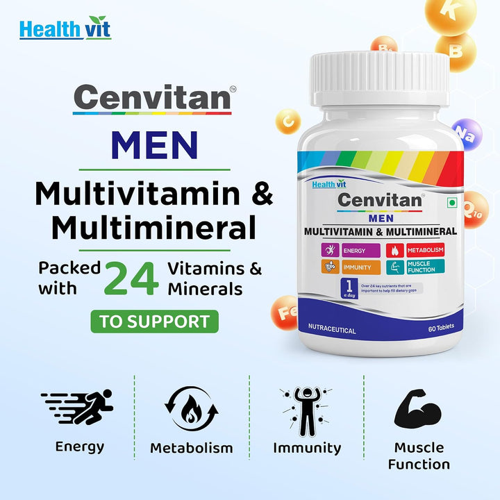 Healthvit Cenvitan Hombres Multivitaminas y Multiminerales Tabletas...