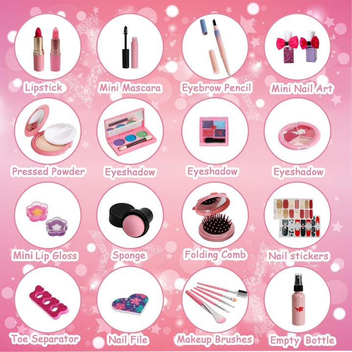 For Ideahome Juguetes de maquillaje lavables para niñas, juego de m...