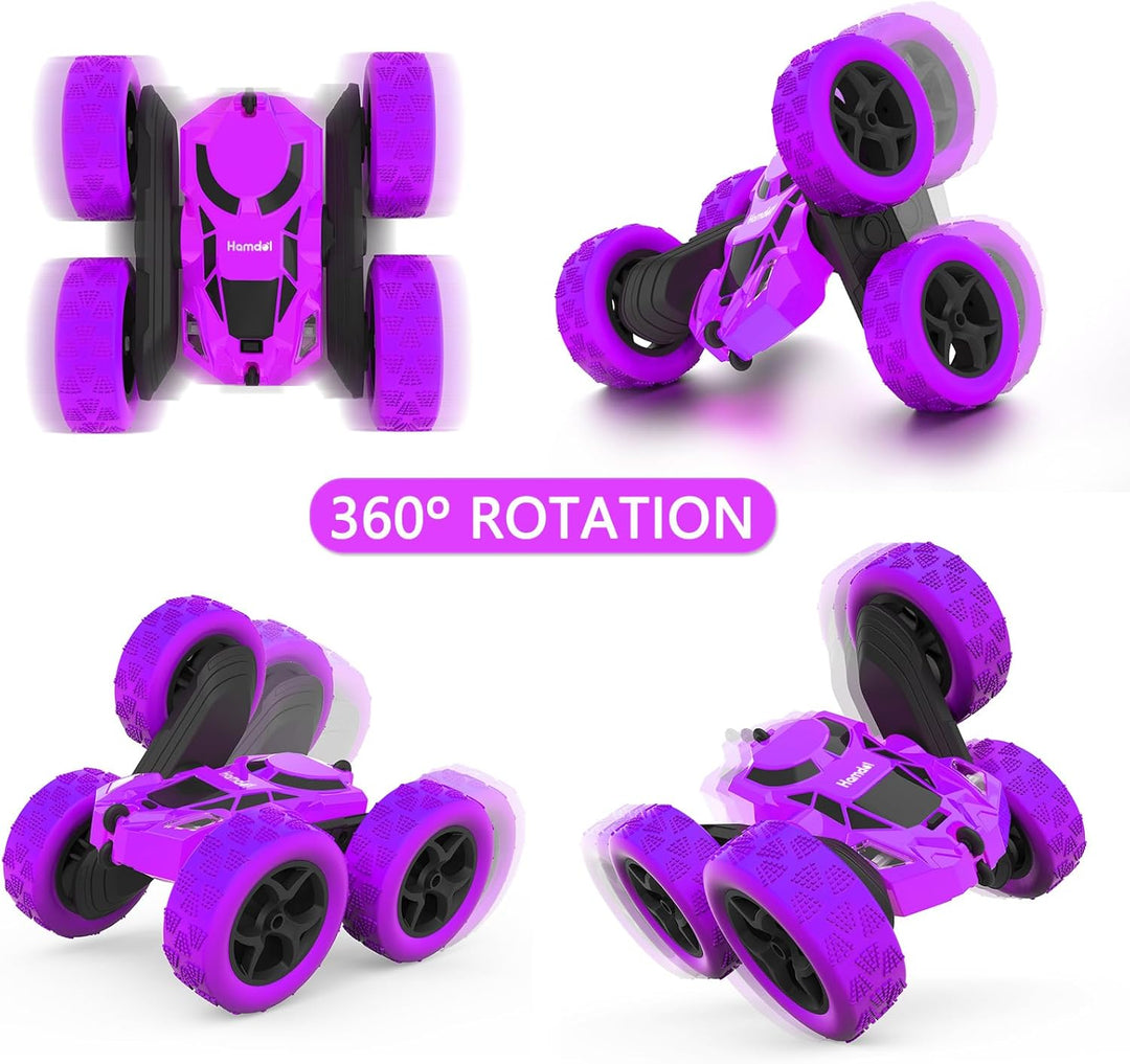 Hamdol Auto de control remoto para niños, auto de acrobacias RC gir...