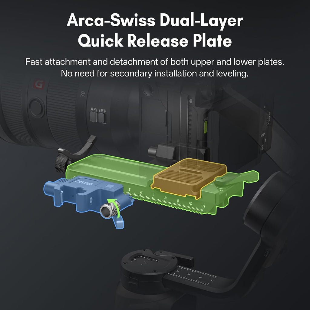 ZHIYUN Weebill 5, cámara estabilizadora cardán, pantalla táctil de 1.8", carga útil de 6.6 lbs