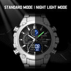 NAVIFORCE Relojes digitales multifunción, reloj analógico impermeable 3ATM para hombres, reloj de pulsera de lujo luminoso, regalo