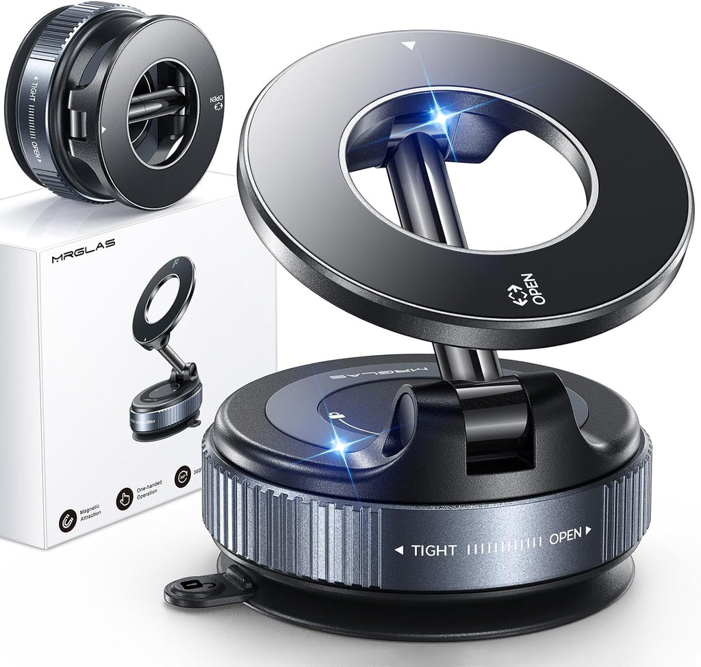 Magsafe - Soporte de teléfono mejorado para tu automóvil, soporte para automóvil ultra magnético, soporte de teléfono de succión de vacío ajustable de 360°, accesorios de camión para hombres y
