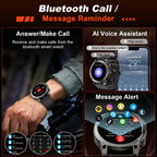 Reloj inteligente para hombre, rastreador de actividad física, GPS: relojes inteligentes militares para Android/iPhone Gps Watch 1.43 "AMOLED Hacer respuesta llamada Correr Relojes digitales para hombre, compatible con Samsung, monitor de corazón