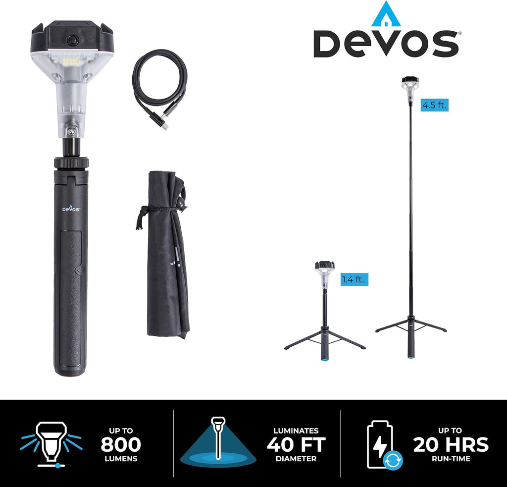 Lámpara LightRanger 800 Mini Luz de Campamento Telescópica, 4.5 Pulgadas de Altura con 800 Lúmenes, Ultra Compacta y Portátil, Linterna LED Recargable, Hasta 30 Horas de Funcionamiento, 1 Año de