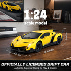 YESHIN 1:24 Lamborghini Coche De Juguete Amarillo, RC Drift Car Lamborghini