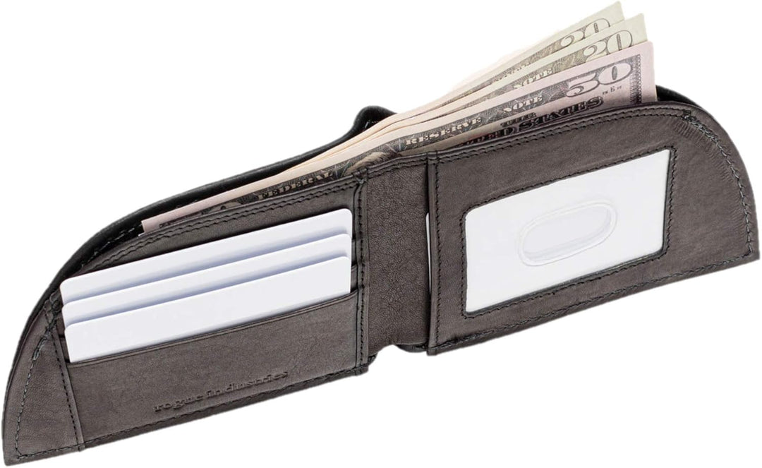 ROGUE WALLET Billeteras de cuero genuino de bisonte para hombre, ca...