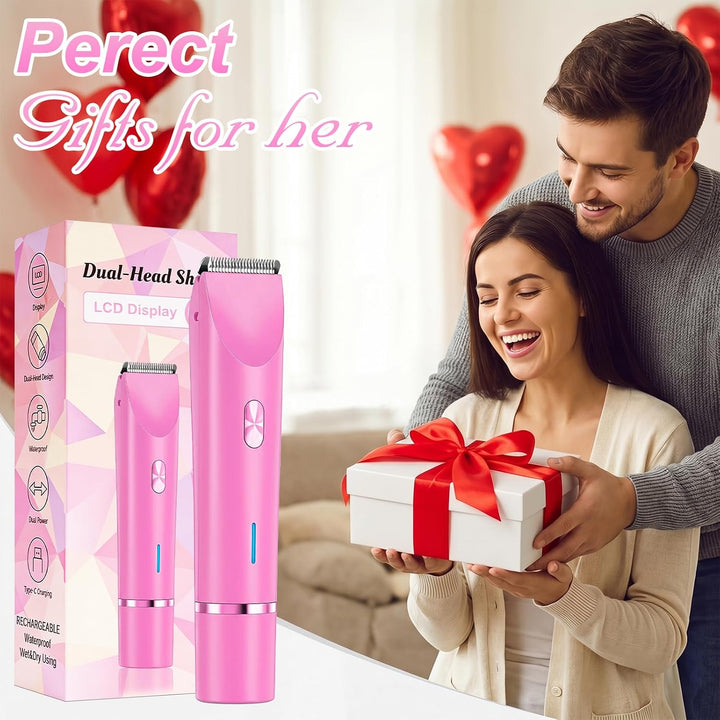 Debark Recortadora de bikini 2 en 1 para mujer, maquinilla de afeit...
