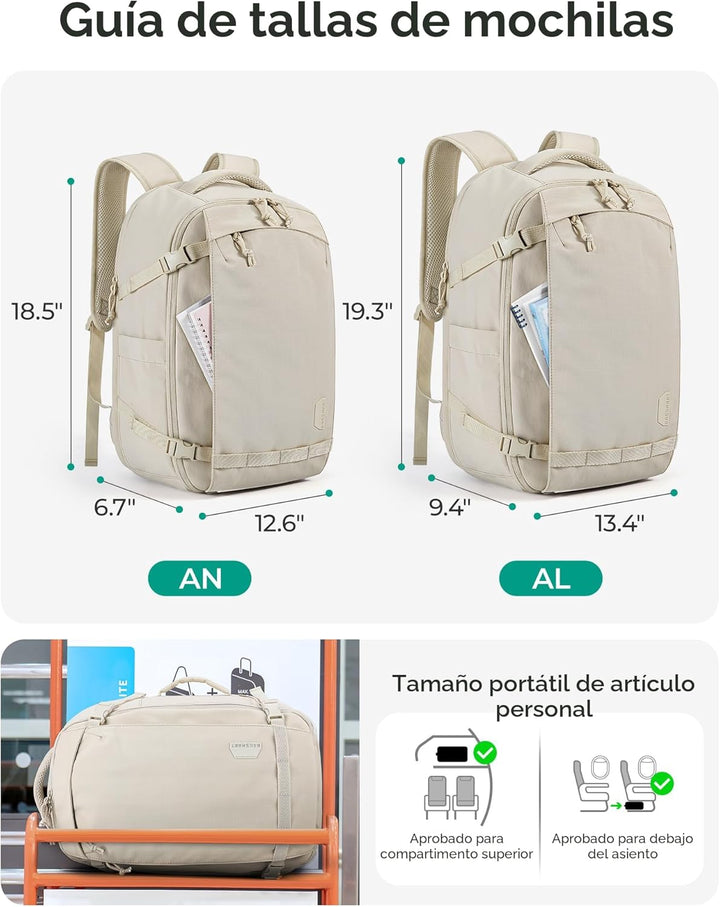 BAGSMART Mochila de Viaje de Equipaje de Mano, Mochila de Viaje Gra...