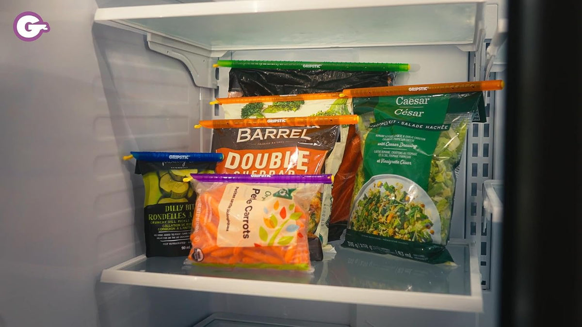 GripStic Paquete de 12 selladores de bolsas de alimentos surtidos