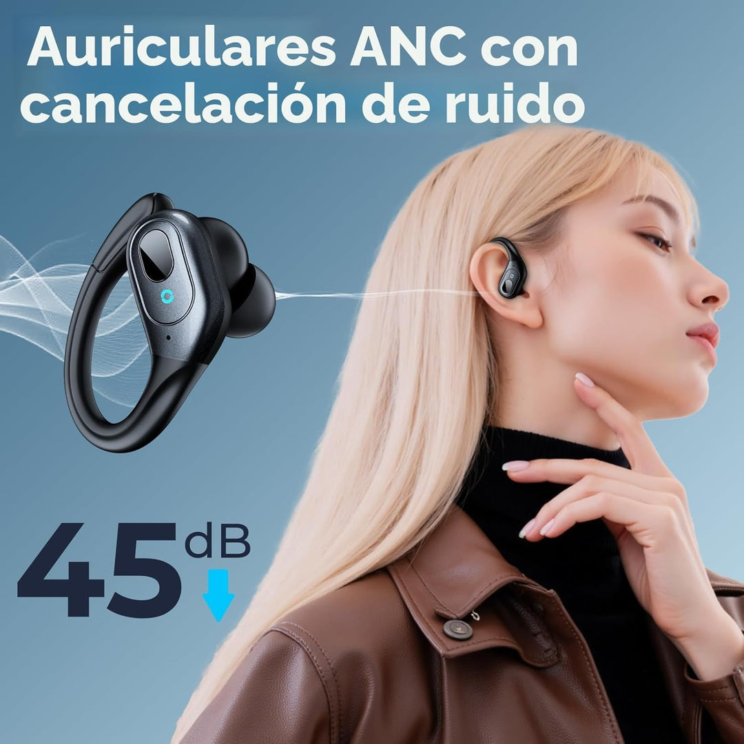 occiam Auriculares con cancelación activa de ruido, auriculares ina...