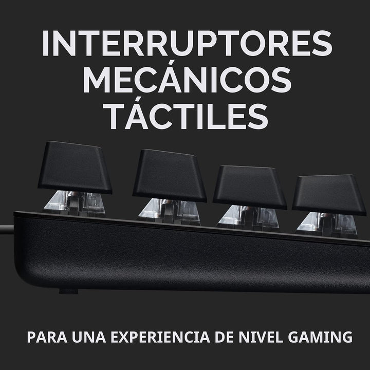 Logitech G 413 SE Teclado mecánico para juegos de tamaño completo,...