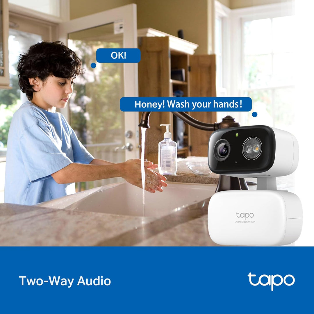 Tapo Cámara de seguridad con cable 2K para interiores y exteriores,...
