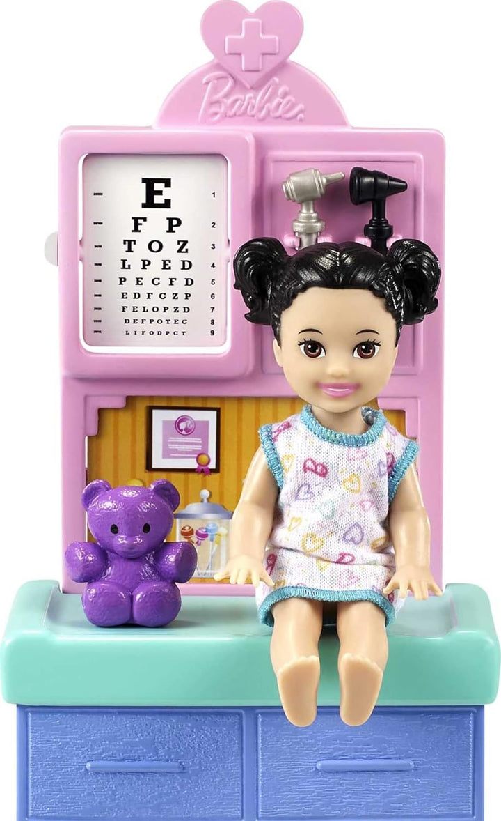 Barbie Juego de carreras, juego de pediatra con muñeca rubia médica...